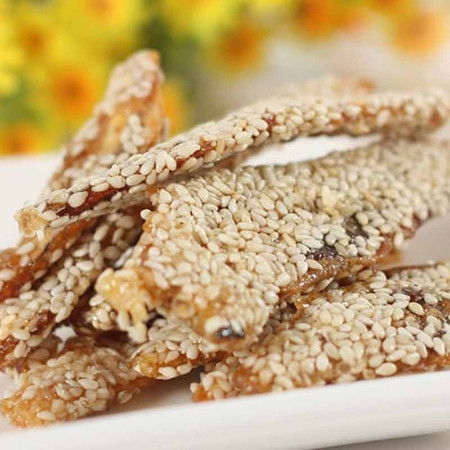 福建特产 厦门特产 鱼干 芝麻香鱼排海味休闲食品零嘴 香鱼排 100g